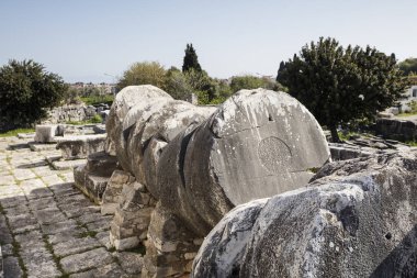 Apollon Tapınağı Didyma Antik şehir, Aydın, Türkiye içinde görünümünü.