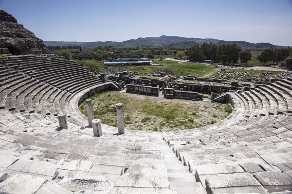 The Sacred Way and Ionic stoa of Miletus Ancient City — Stock Photo, Image