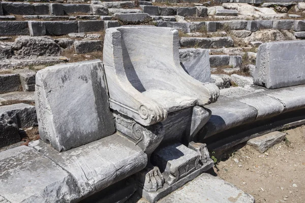 Ruínas da antiga cidade de Priene, Turquia — Fotografia de Stock