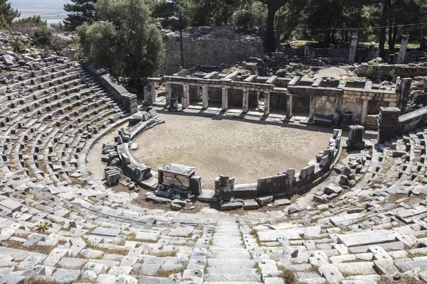 Ruïnes van de oude stad van Priene, Turkije — Stockfoto