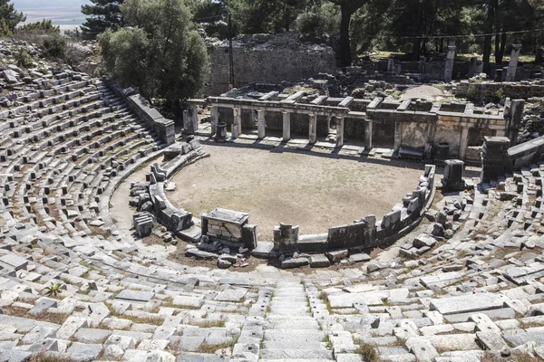 Ruinas de la antigua ciudad de Priene, Turquía — Foto de Stock