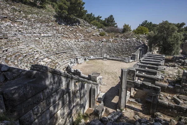 Ruinerna av den antika staden av Priene, Turkiet — Stockfoto