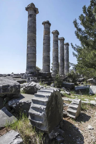 Ruinas de la antigua ciudad de Priene, Turquía — Foto de Stock