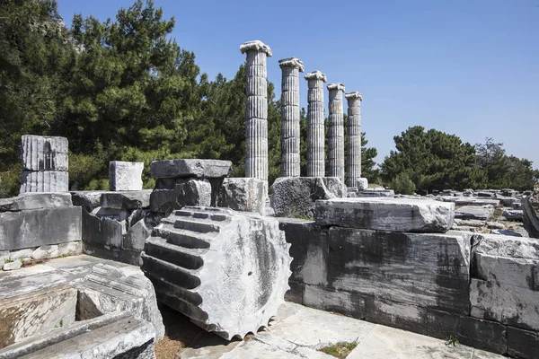 Rovine dell'antica città di Priene, Turchia — Foto Stock