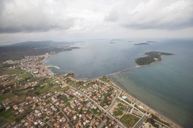 İzmir 'in helikopterden havadan çekilmiş fotoğrafları. Türkiye, İzmir