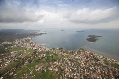 İzmir 'in helikopterden havadan çekilmiş fotoğrafları. Türkiye, İzmir
