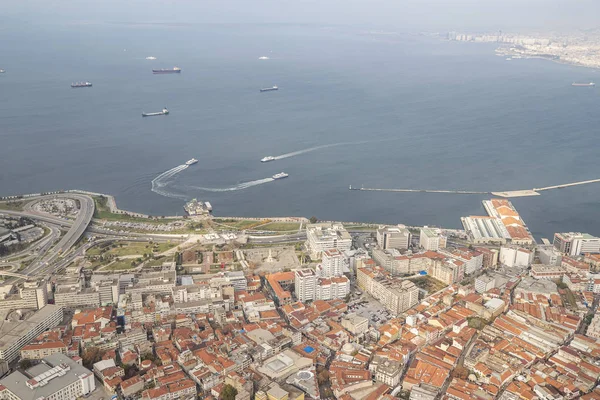 Luftaufnahmen Der Stadt Izmir Aus Hubschrauber Turkey Izmir — Stockfoto