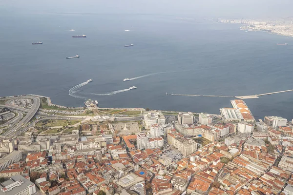 Luftaufnahmen Der Stadt Izmir Aus Hubschrauber Turkey Izmir — Stockfoto
