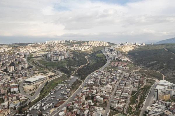 Luftaufnahmen Der Stadt Izmir Aus Hubschrauber Turkey Izmir — Stockfoto