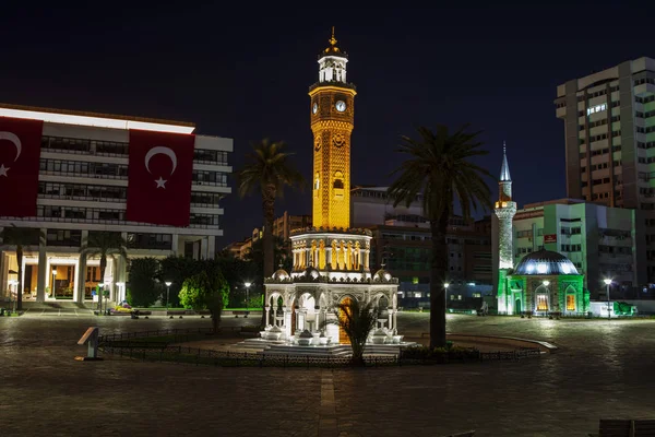 Izmir Clock Tower Famous Clock Tower Became Symbol Izmir — Stock Photo, Image