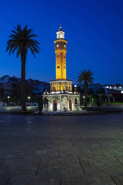 Измирская Часовая Башня Знаменитая Часовая Башня Стала Символом Измира — стоковое фото