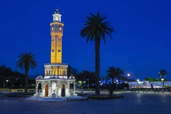 Izmir Clock Tower Famous Clock Tower Became Symbol Izmir — Stock Photo, Image