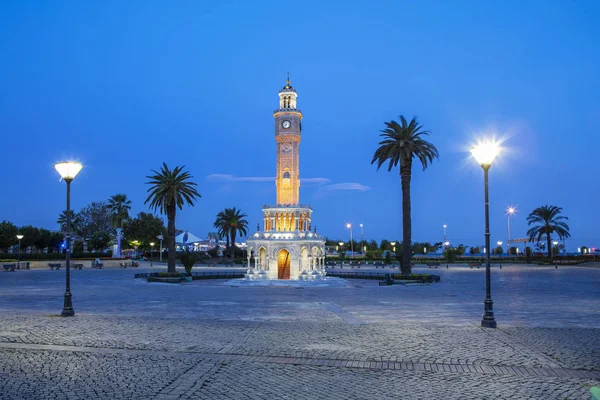 Izmir Clock Tower Famous Clock Tower Became Symbol Izmir — Stock Photo, Image