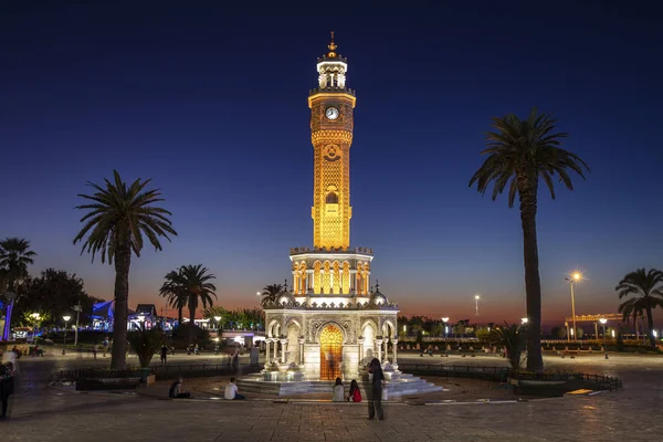 Izmir Clock Tower Famous Clock Tower Became Symbol Izmir — Stock Photo, Image