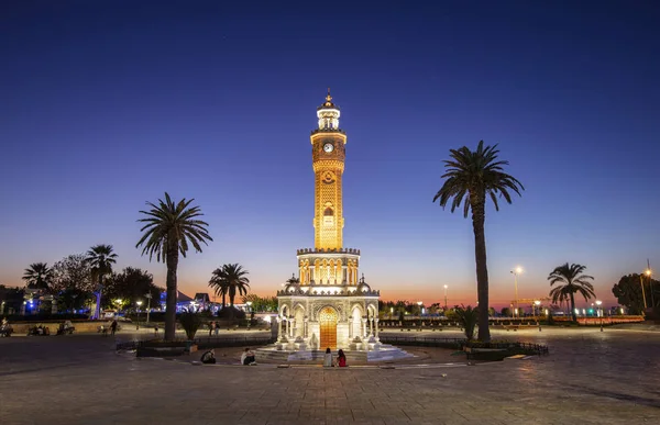 Izmirská Hodinová Věž Slavná Hodinová Věž Stala Symbolem Izmir Stock Snímky