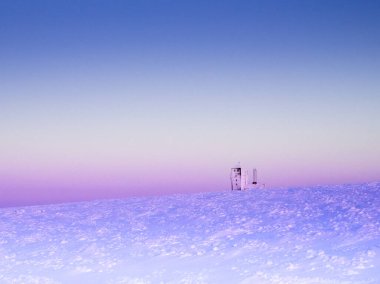 Kış manzarası Polonya Dağları Dev Dağlar