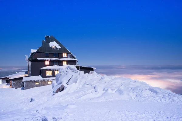 Paisagem Inverno Montanhas Polonesas Montanhas Gigantes — Fotografia de Stock