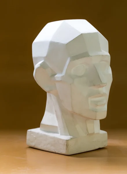 チュートリアルの原始的な石膏の頭のモデル. — ストック写真
