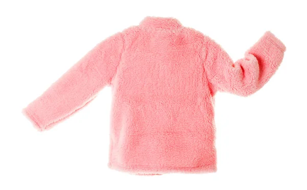 Chaqueta de piel sintética rosa para niñas . — Foto de Stock