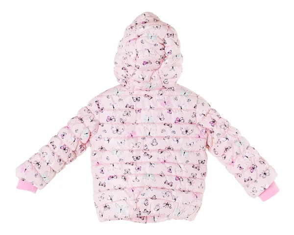 Gyermekek világos rózsaszín télikabát. — Stock Fotó