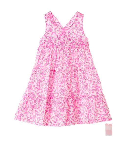 Vestido rosa com padrão floral . — Fotografia de Stock