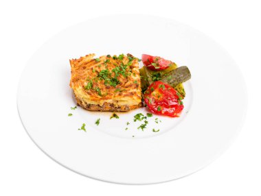 Kuzu forcemeat ile geleneksel çoban pasta..