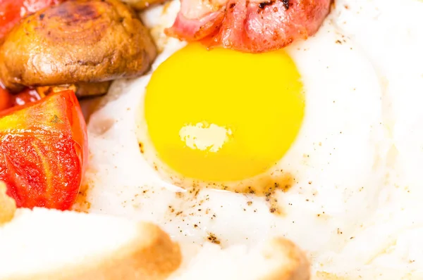 Tradicional inglés desayuno primer plano . — Foto de Stock