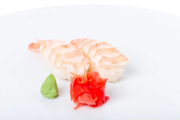 Traditionele Japanse garnalen nigiri sushi. — Stockfoto
