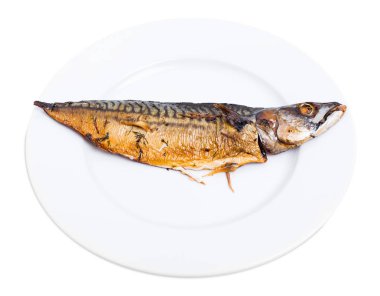 Lezzetli kızarmış uskumru balığı.