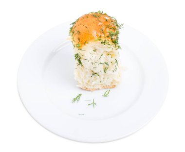 Ukraynalı sarımsaklı ekmek taze dereotu ile.