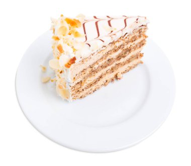 Ceviz ve badem lezzetli pasta.