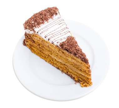 Rendelenmiş çikolata ve ceviz ile lezzetli pasta.