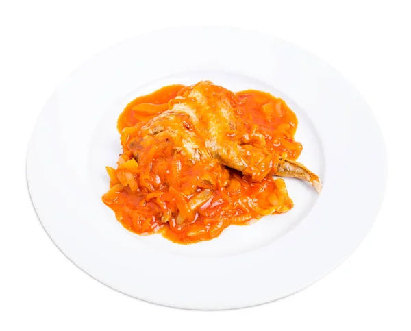 Leckeres Huhn in Tomatensauce. — Stockfoto