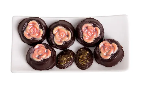 Вкусные шоколадные конфеты . — стоковое фото