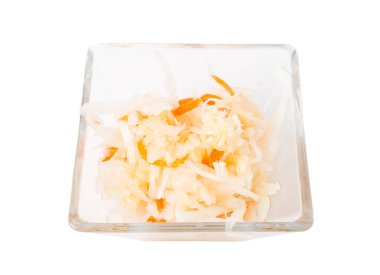 Havuç ile lezzetli lahana turşusu.