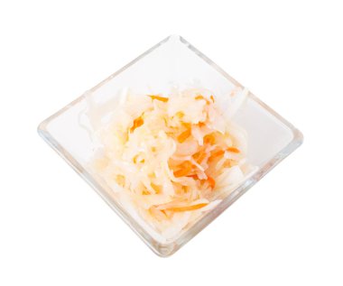 Havuç ile lezzetli lahana turşusu.