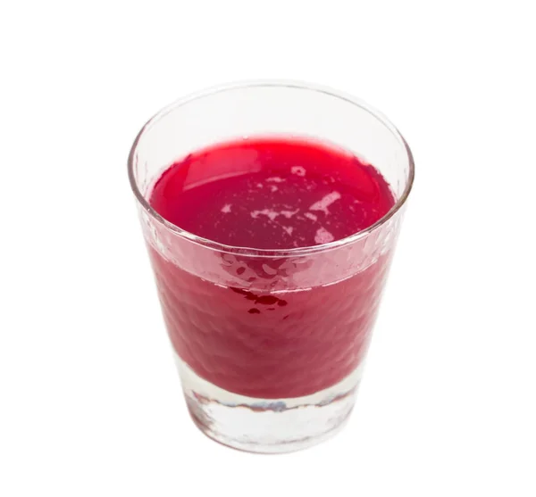 Glass with cherry jelly. — Stock Photo, Image