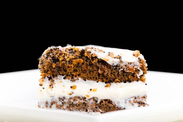 Delicioso bolo de semente de papoula . — Fotografia de Stock