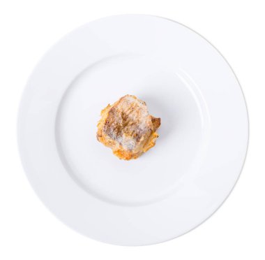 Hırpalanmış hake balık.