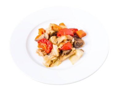 Pişmiş sebze karışımı.