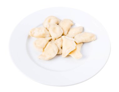 Ukraynalı köfte vareniki süzme peynir ile.