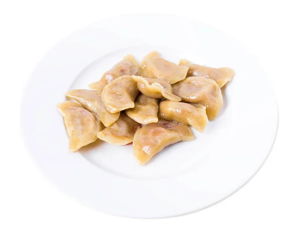 Oekraïense dumplings Varik met kersen. — Stockfoto