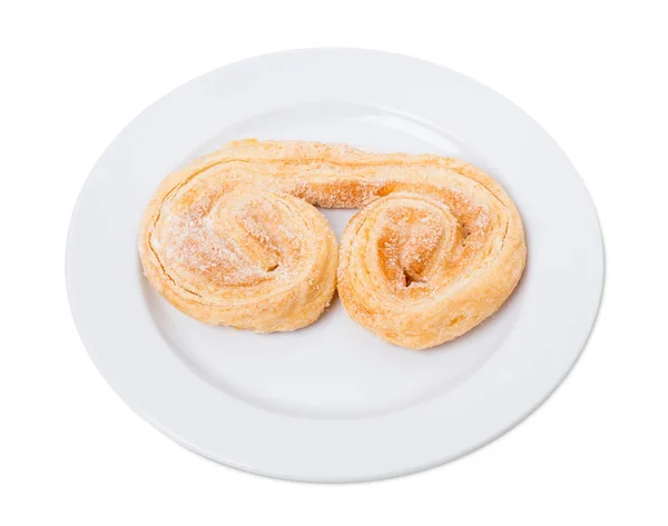 Rolled puff biscuit with sugar. — Stock Photo, Image