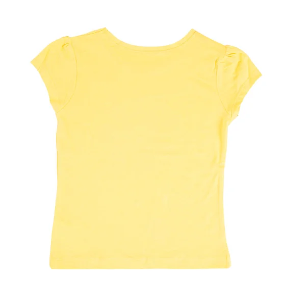 T-shirt de algodão amarelo . — Fotografia de Stock