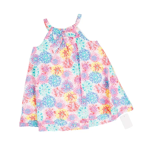 Vestido de criança com padrão floral . — Fotografia de Stock