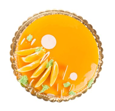 Lezzetli sırlı turuncu kek.