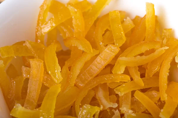 Cáscaras de naranja caramelizadas primer plano . —  Fotos de Stock
