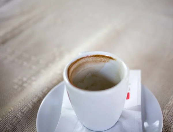 Lege koffie kopje closeup. — Stockfoto