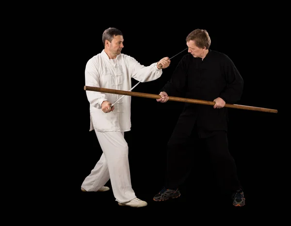 Martial arts vechtende mannen — Stockfoto