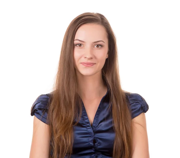 Headshot of a brown hair lady. — Stock Photo, Image